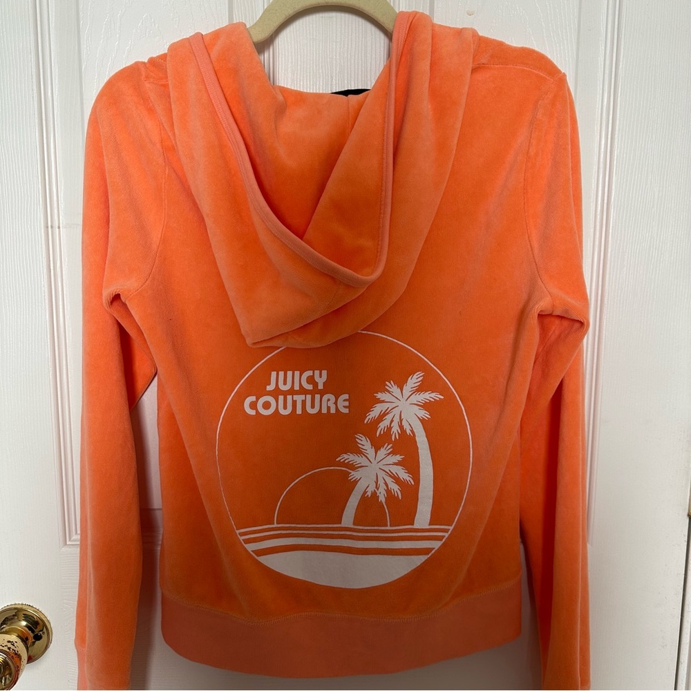 Orange Juicy Couture Velvet Jacket Size Large